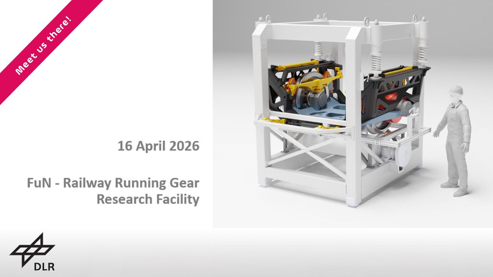 mock up of the Railway Running Gear promoting the event Railway Running Gear Research Facility